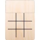Joc X si 0 cu design de Craciun, clopotel, 2401E18033, Everestus, 145x195x3 mm, Lemn, Natur