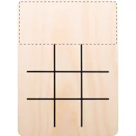   Joc X si 0 cu design de Craciun, clopotel, 2401E18033, Everestus, 145x195x3 mm, Lemn, Natur