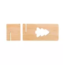 Suport de birou pentru telefon, 2401E17335, Everestus, 70x145x57 mm, Bambus, Natur