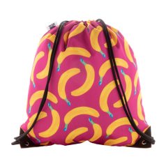   Saculet cu snur custom, 18SEP2693, 330x390 mm, Poliester, Poliuretan, Negru