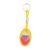 Woody Plus B custom keyring, Wood, yellow, 35×130 mm