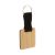 Breloc patratic, Everestus, 42FEB230789, 45x90 mm, Bambus, Lemn, Natur, Negru