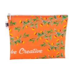   CreaBeauty L RPET custom cosmetic bag, 600D recycled PET polyester, white, 250×200 mm