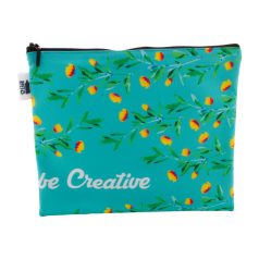   CreaBeauty L RPET custom cosmetic bag, 600D recycled PET polyester, black, 250×200 mm