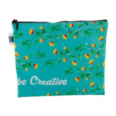   CreaBeauty L RPET custom cosmetic bag, 600D recycled PET polyester, black, 250×200 mm