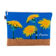   CreaBeauty Cork L RPET custom cosmetic bag, 600D recycled PET polyester, white, 250×200 mm