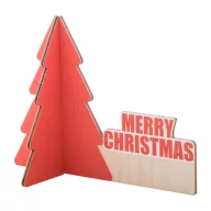  Ornament de masa pentru Craciun, 2401E17594, Everestus, 155x110x72 mm, Lemn, Rosu