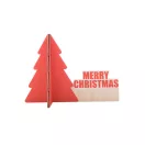 Ornament de masa pentru Craciun, 2401E17594, Everestus, 155x110x72 mm, Lemn, Rosu