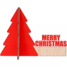 Ornament de masa pentru Craciun, 2401E17594, Everestus, 155x110x72 mm, Lemn, Rosu