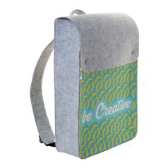  CreaFelt Back II custom RPET backpack, Recycled PET felt, grey, 260×360×100 mm