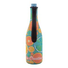   VinoPrint bottle cooler, Gildan, Neoprene, black, ø125×270 mm