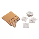 Set colorat joc de memorie, 2402E18842, Everestus, 130x170 mm, Bumbac, Lemn, Natur