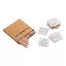 Set colorat joc de memorie, 2402E18843, Everestus, 130x170 mm, Bumbac, Lemn, Natur