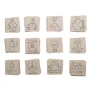 Set colorat joc de memorie, 2402E18843, Everestus, 130x170 mm, Bumbac, Lemn, Natur