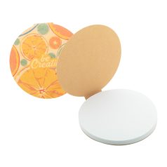   CreaStick Circle Eco custom sticky notepad, Gildan, Recycled paper, natural, 75×75×5 mm