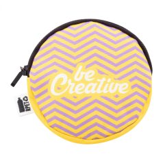   SuboPurse 360 custom RPET purse, 600D pet reciclat poliester, negru, ø120x10 mm