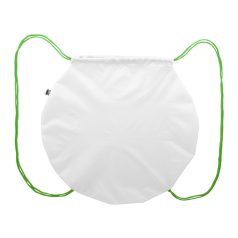   CreaDraw Circle custom saculet cu snur, 190T pet reciclat poliester, verde, ø400x3 mm