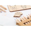 Set de colorat, 2410E22027, Everestus, 135 x 135 x 3 mm, Lemn, Natur