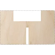   Suport lumanare, 21MAR1384, 80x80x50 mm, Everestus, Lemn, Acril, Transparent, Portocaliu