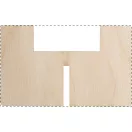 Suport lumanare, 21MAR1384, 80x80x50 mm, Everestus, Lemn, Acril, Transparent, Portocaliu