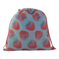   CreaDraw Zip RPET custom drawstring bag, 190T polyester, red, 340×385×5 mm
