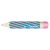 Rigla 12 cm in forma de creion, 21MAR2181, 210x33 mm, Plastic, Alb