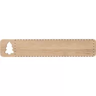   Rigla 12 cm cu design de Craciun, 2401E17504, Everestus, 160x30x2 mm, Bambus, Natur