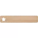 Rigla 12 cm cu design de Craciun, 2401E17507, Everestus, 160x30x2 mm, Bambus, Natur