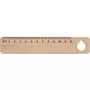 Rigla 12 cm cu design de Craciun, 2401E17502, Everestus, 160x30x2 mm, Bambus, Natur