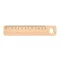 Rigla 12 cm cu design de Craciun, 2401E17503, Everestus, 160x30x2 mm, Bambus, Natur