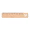 Rigla 12 cm cu design de Craciun, 2401E17506, Everestus, 160x30x2 mm, Bambus, Natur