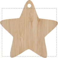   Ornament pentru bradul de Craciun, 2401E17263, Everestus, 80x80x3 mm, Bambus, Natur