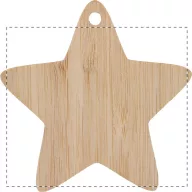   Ornament pentru bradul de Craciun, 2401E17263, Everestus, 80x80x3 mm, Bambus, Natur