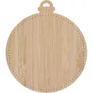 Ornament pentru bradul de Craciun, 2401E17261, Everestus, 70x80x3 mm, Bambus, Natur