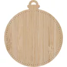 Ornament pentru bradul de Craciun, 2401E17261, Everestus, 70x80x3 mm, Bambus, Natur