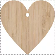   Ornament pentru bradul de Craciun, 2401E17262, Everestus, 80x80x3 mm, Bambus, Natur