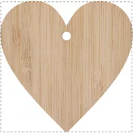   Ornament pentru bradul de Craciun, 2401E17262, Everestus, 80x80x3 mm, Bambus, Natur