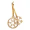 Ornament de Craciun, Fulg de Zapada, 71,5x85x3 mm, Everestus, 20SEP0586, Bambus, Natur