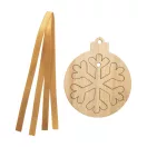 Ornament de Craciun, Fulg de Zapada, 71,5x85x3 mm, Everestus, 20SEP0586, Bambus, Natur