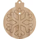 Ornament de Craciun, Fulg de Zapada, 71,5x85x3 mm, Everestus, 20SEP0586, Bambus, Natur