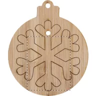   Ornament de Craciun, Fulg de Zapada, 71,5x85x3 mm, Everestus, 20SEP0586, Bambus, Natur