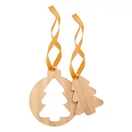   Ornament pentru bradul de Craciun, 2401E17295, Everestus, 71.5x85x3 mm, Bambus, Natur