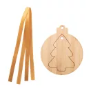 Ornament pentru bradul de Craciun, 2401E17295, Everestus, 71.5x85x3 mm, Bambus, Natur