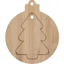 Ornament pentru bradul de Craciun, 2401E17295, Everestus, 71.5x85x3 mm, Bambus, Natur