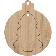   Ornament pentru bradul de Craciun, 2401E17295, Everestus, 71.5x85x3 mm, Bambus, Natur