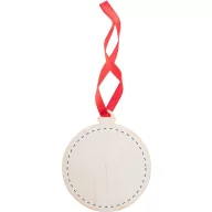   Ornament Craciun in forma de glob, 2401E18125, Everestus, 80x70x3 mm, Lemn, Natur, Rosu