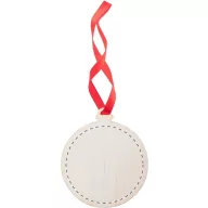   Ornament Craciun in forma de glob, 2401E18125, Everestus, 80x70x3 mm, Lemn, Natur, Rosu