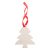 Ornament Craciun in forma de bradut, 2401E18128, Everestus, 80x70x3 mm, Lemn, Natur, Rosu