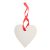 Ornament Craciun in forma de inima, 2401E18126, Everestus, 80x80x3 mm, Lemn, Natur, Rosu