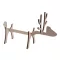 Suport vin cu forma de ren, 2401E17364, Everestus, Lemn, Natur